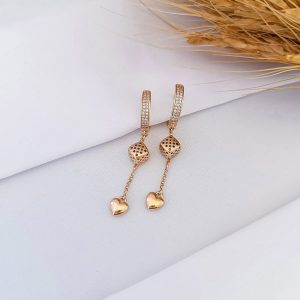 گوشواره زنانه آویز مجلسی طرح طلا 1-GV40