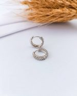 گوشواره حلقه ای تراش سفید 1-GV54