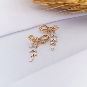 گوشواره آویز مجلسی طرح پاپیون 1-GV114