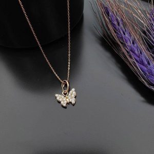 آویز دخترانه طرح پروانه مینیمال1 -GB119
