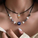 گردنبند مهره ای رنگی دخترانه gb180