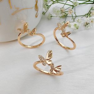 انگشتر پروانه ای دخترانه ژوپینگ ag93