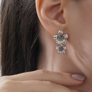 گوشواره طرح گل دخترانه ژوپینگ gv230