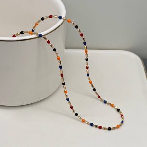 گردنبند میناکاری رنگی