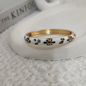 دستبند میناکاری سفید