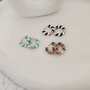 گوشواره میناکاری رنگ ثابت