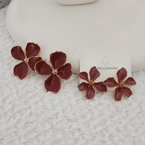 گوشواره میناکاری طرح گل
